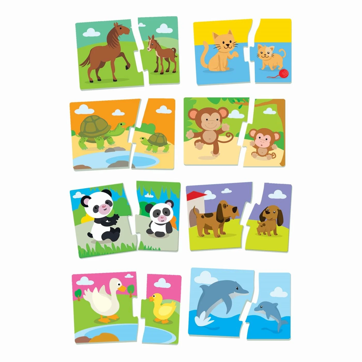 Agerino Mamici si Pici - Joc Educativ de Asociere Animale 16 Piese [1]