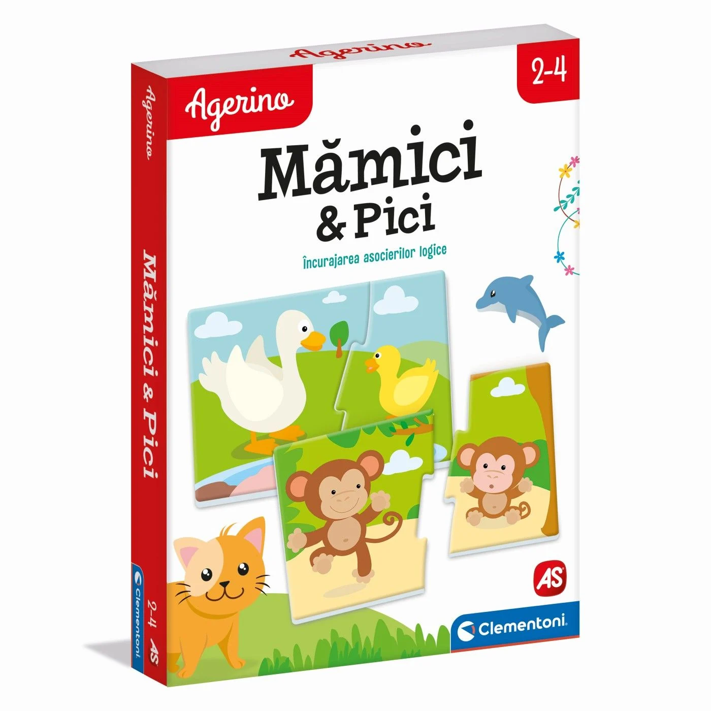 Agerino Mamici si Pici - Joc Educativ de Asociere Animale 16 Piese [4]