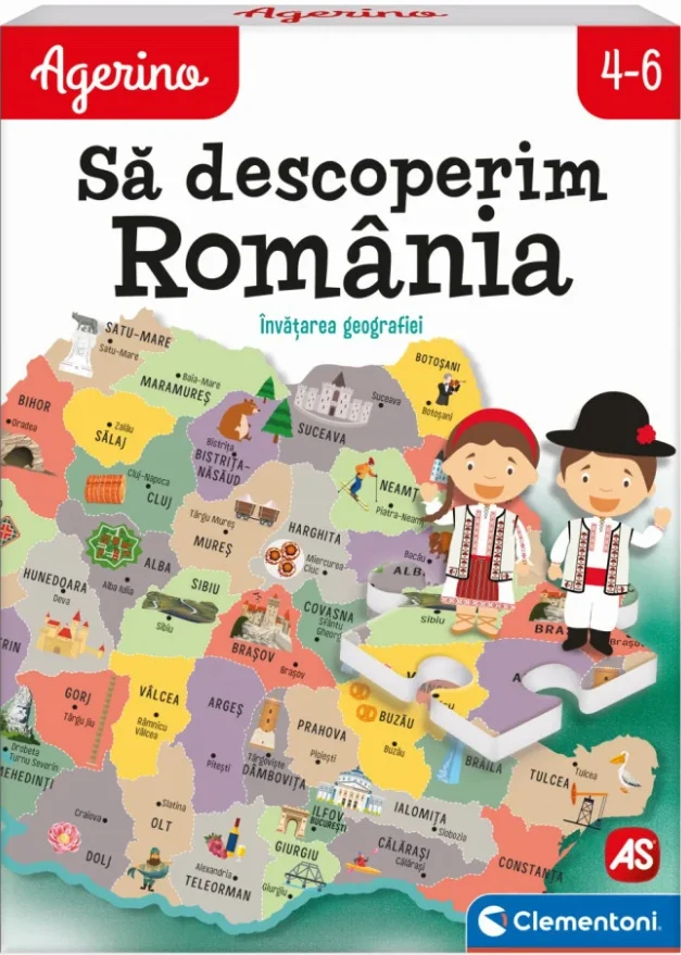 Jocuri didactice - Agerino Sa Descoperim Romania - Puzzle Educativ