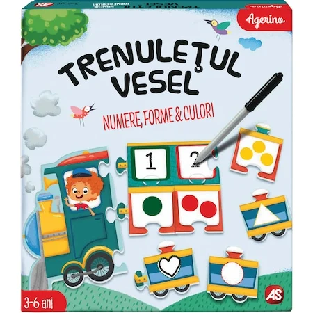 Agerino Trenuletul Vesel - Puzzle Educativ Numere, Forme si Culori [1]