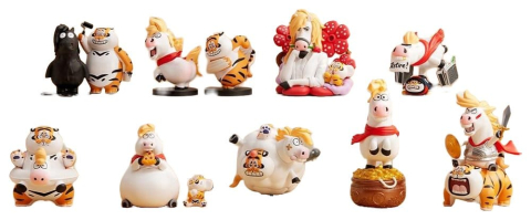 PRECOMENZI - Alexander The Fat TigerBlind Box Mini Figures The Real Crazy Horse Display (8)