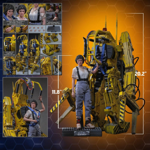 Alien Movie Masterpiece Figure Set 1/6 Ellen Ripley and Power Loader 52 cm [18]