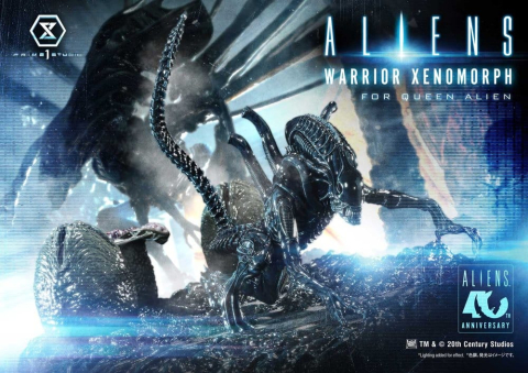 PRECOMENZI - Aliens (Film) Ultimate Diorama Masterline Statue Warrior Xenomorph for Queen Alien 23 cm