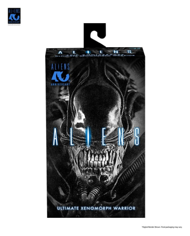 PRECOMENZI - Aliens Ultimate Action Figure Warrior (1986) Xenomorph Black (40th Anniversary) 23 cm