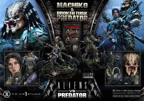 Aliens vs. Predator (Comic) Ultimate Premium Masterline Statue 1/4 Machiko & Broken Tusk Predator 79 cm [4]