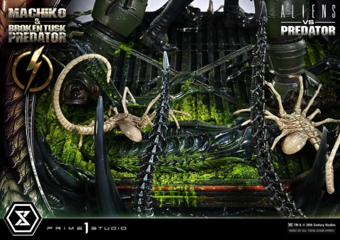 Aliens vs. Predator (Comic) Ultimate Premium Masterline Statue 1/4 Machiko & Broken Tusk Predator 79 cm [22]
