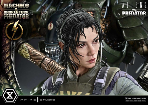 Aliens vs. Predator (Comic) Ultimate Premium Masterline Statue 1/4 Machiko & Broken Tusk Predator 79 cm [12]