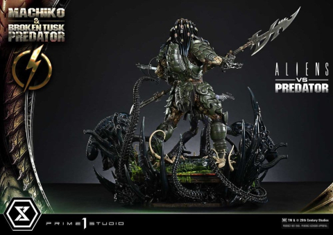 Aliens vs. Predator (Comic) Ultimate Premium Masterline Statue 1/4 Machiko & Broken Tusk Predator 79 cm [7]