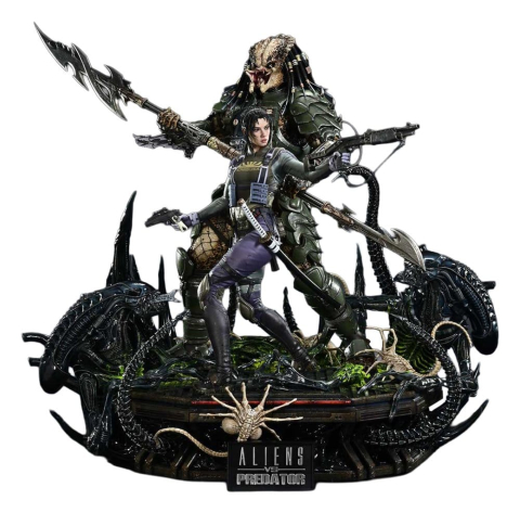 Aliens vs. Predator (Comic) Ultimate Premium Masterline Statue 1/4 Machiko & Broken Tusk Predator 79 cm [24]