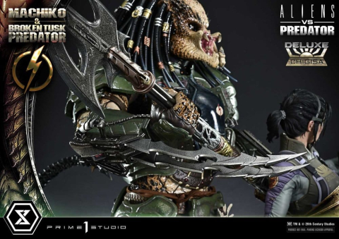 Aliens vs. Predator (Comic) Ultimate Premium Masterline Statue 1/4 Machiko & Broken Tusk Predator Deluxe Version 84 cm [18]