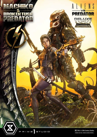 Aliens vs. Predator (Comic) Ultimate Premium Masterline Statue 1/4 Machiko & Broken Tusk Predator DX Bonus Version 84 cm [9]