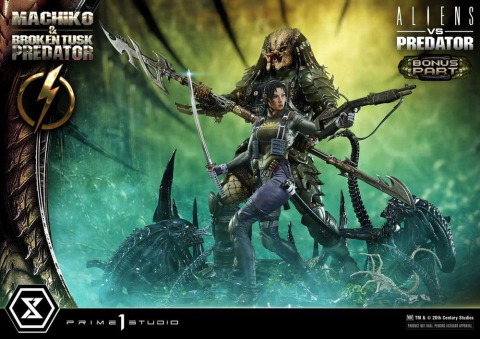 Aliens vs. Predator (Comic) Ultimate Premium Masterline Statue 1/4 Machiko & Broken Tusk Predator DX Bonus Version 84 cm [2]