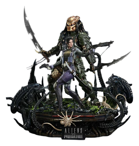 Aliens vs. Predator (Comic) Ultimate Premium Masterline Statue 1/4 Machiko & Broken Tusk Predator DX Bonus Version 84 cm [17]