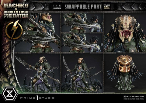 Aliens vs. Predator (Comic) Ultimate Premium Masterline Statue 1/4 Machiko & Broken Tusk Predator DX Bonus Version 84 cm [15]