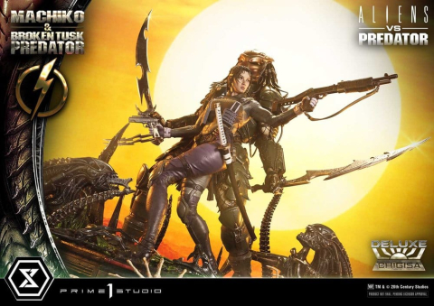 Aliens vs. Predator (Comic) Ultimate Premium Masterline Statue 1/4 Machiko & Broken Tusk Predator DX Bonus Version 84 cm [7]