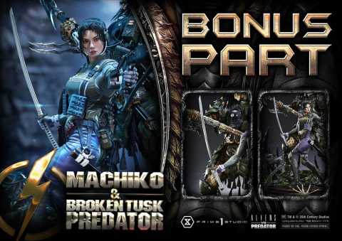 Aliens vs. Predator (Comic) Ultimate Premium Masterline Statue 1/4 Machiko & Broken Tusk Predator DX Bonus Version 84 cm [1]