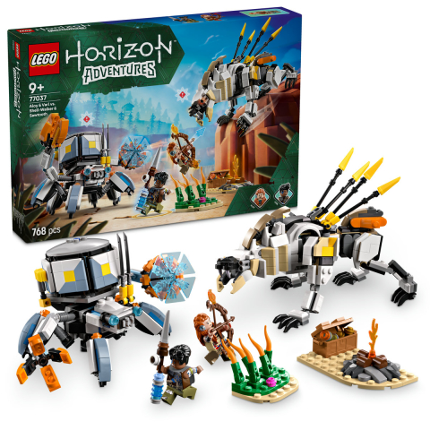 Seturi emblematice - LEGO Horizon Adventures Aloy si Varl vs Shell-Walker si Sawtooth 77037