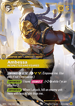 Riftbound: League of Legends Singles - Ambessa, Respected and Feared (V.1 - Epic) 136