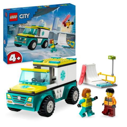 LEGO - Ambulanta de urgenta si snowboarder