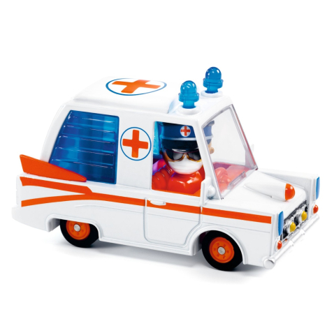 Jocuri - Ambulanta Hurry Ambulance Colectia Crazy Motors, Djeco