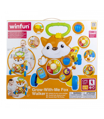 Jocuri si jucarii - Antemergator bebe Winfun vulpe 2 in 1 cu lumini si sunete