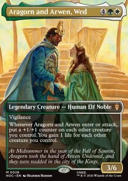Singles Trading Card Games - Aragorn and Arwen, Wed (V.1) The Hobbit: Eternal - Singles 28 FOILED