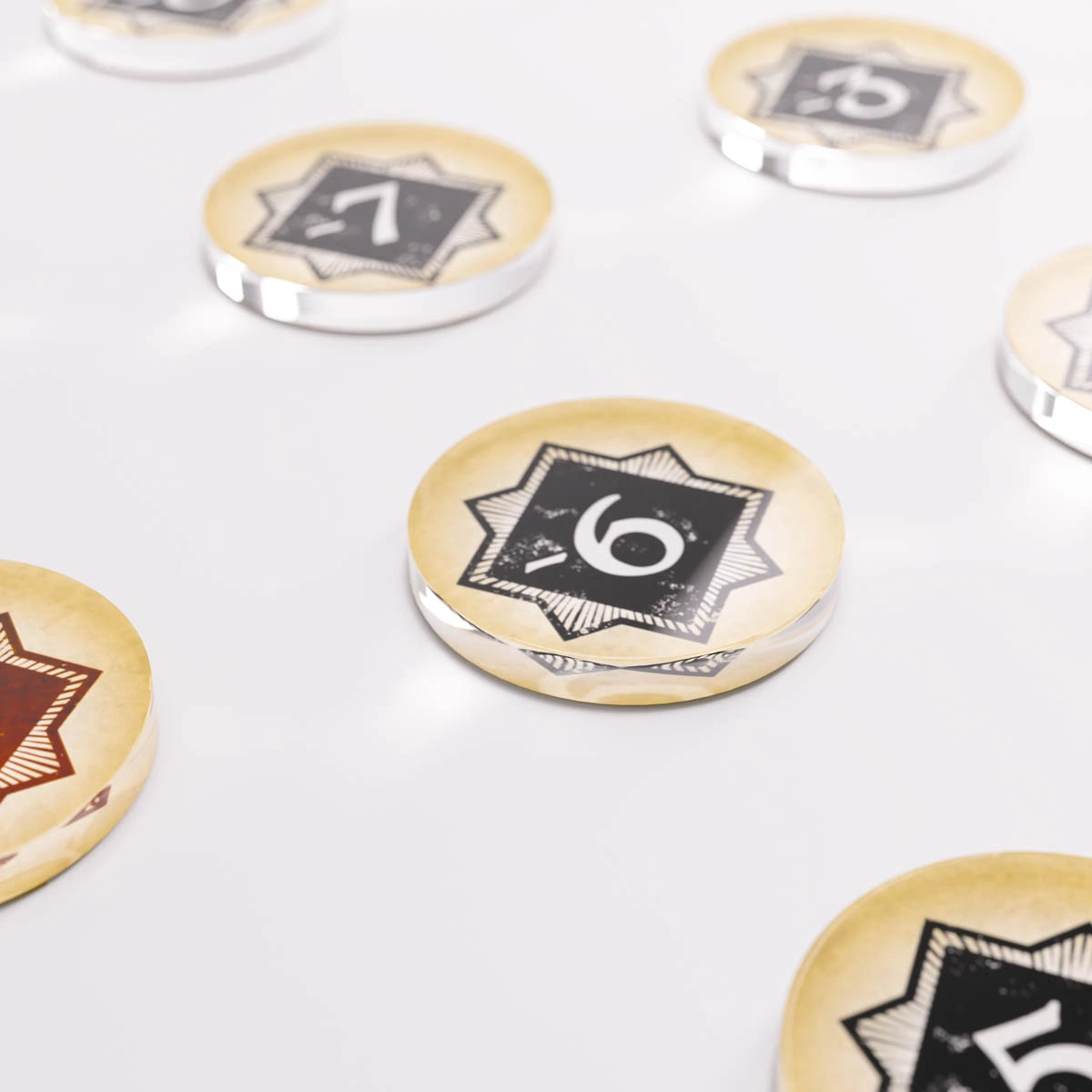 Arkham Horror Chaos Tokens Set + Token Bag [8]