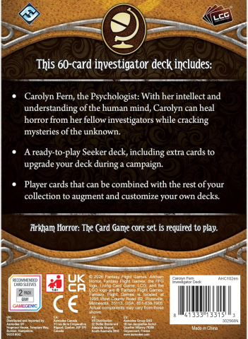 Arkham Horror LCG Carolyn Fern Investigator Deck Seeker [1]