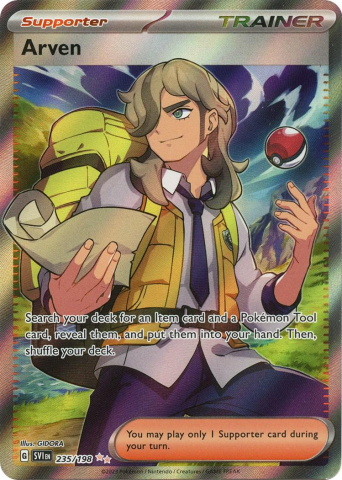 Pokemon TCG Singles - Arven #235 Pokemon Scarlet & Violet Beckett 9