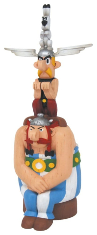 PRECOMENZI - Asterix Resin Statue Totem Asterix, Obelix & Dogmatix 40 cm