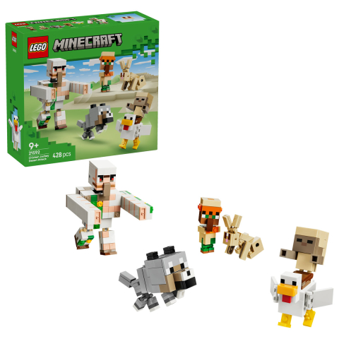 LEGO Minecraft - Atac în deșert cu un jocheu de găini