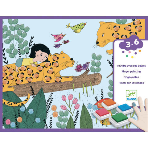 Jocuri si jucarii - Atelier pictura cu degetele Atinge si picteaza, Djeco