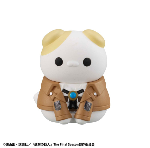 Attack on Titan Mega Cat Project Mini Figures Attack on Tinyan Gathering Scout Regiment danyan! 3 cm Blind Box Display (8) (Repeat) [5]