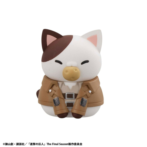 Attack on Titan Mega Cat Project Mini Figures Attack on Tinyan Gathering Scout Regiment danyan! 3 cm Blind Box Display (8) (Repeat) [4]