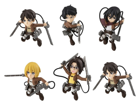 Attack on Titan Tobimas Mini Figures Pack of 6 (with gift) [14]