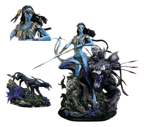 PRECOMENZI - Avatar (Film) Real Elite Masterline Series Statue 1/4 Neytiri & Thanator Deluxe Bonus Version 75 cm