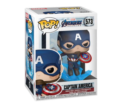 Collectibles - Avengers: Endgame POP! Movies Vinyl Figure Captain America w/Broken Shield & Mjölnir 9 cm