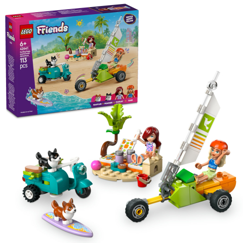 Lego Friends - LEGO Friends Aventuri cu Catei la Surfing si pe Scuter 42641