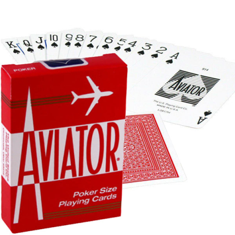 Board Games - Aviator – Standard Poker Playing Cards (Red / Blue)