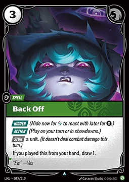 Singles Trading Card Games - Back Off Unleashed - Singles 042 FOILED