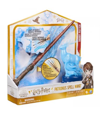 Jocuri si jucarii - Bagheta Harry Potter cu Patronus Cerb Luminos 33 cm