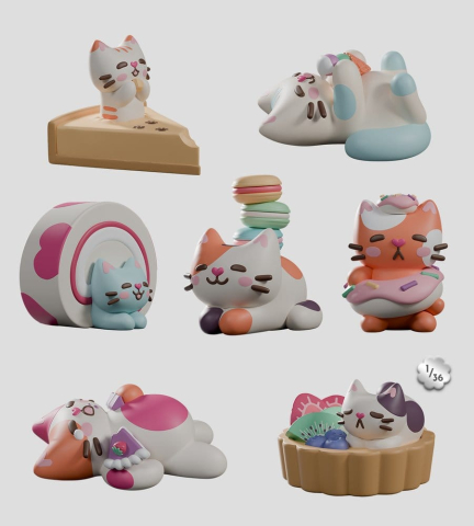 Bake Me a Cat Mini Figures S1 7 cm Blind Box Display (6) [10]