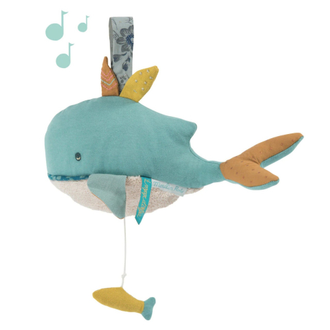 Balena Josephine jucarie muzicala textil pentru bebe, Moulin Roty [4]