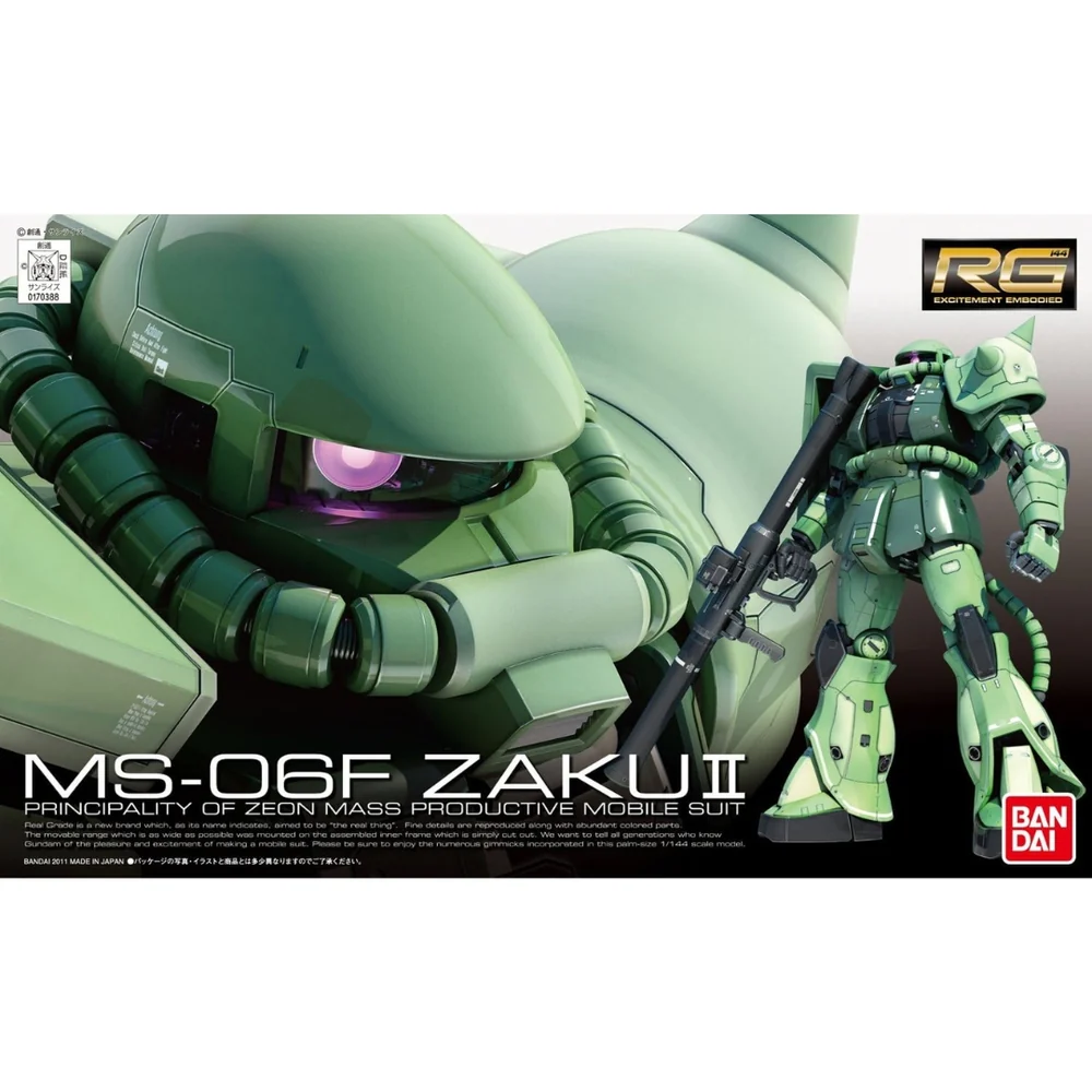 Figurine - Bandai RG 1/144 MS-06F Zaku II - Gundam Model Kit