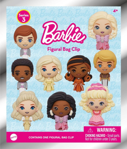 Barbie 3D PVC Bag Clips Series 3 Display (24) [1]
