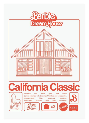Casa si Cadouri - Barbie Art Print California Classic DreamHouse Limited Edition