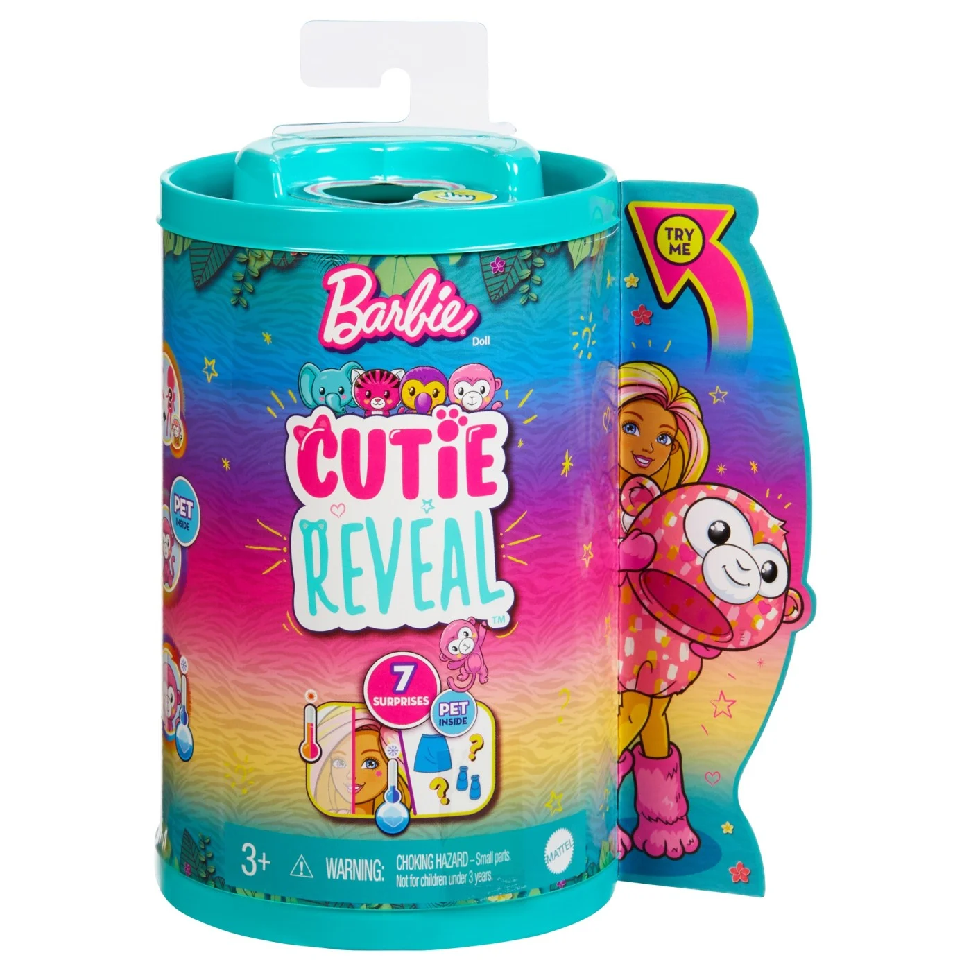 Barbie Chelsea Cutie Reveal Jungle - Papusa Maimutica cu 7 Surprize [1]
