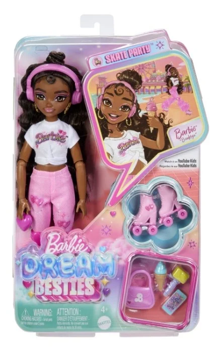 Jocuri si jucarii - Barbie Dream Besties - Papusa Brooklyn cu Role si Accesorii