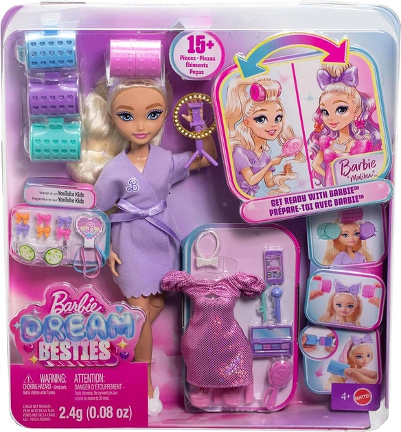 Jocuri si jucarii - Barbie Dream Besties - Papusa Malibu cu Accesorii Fashion