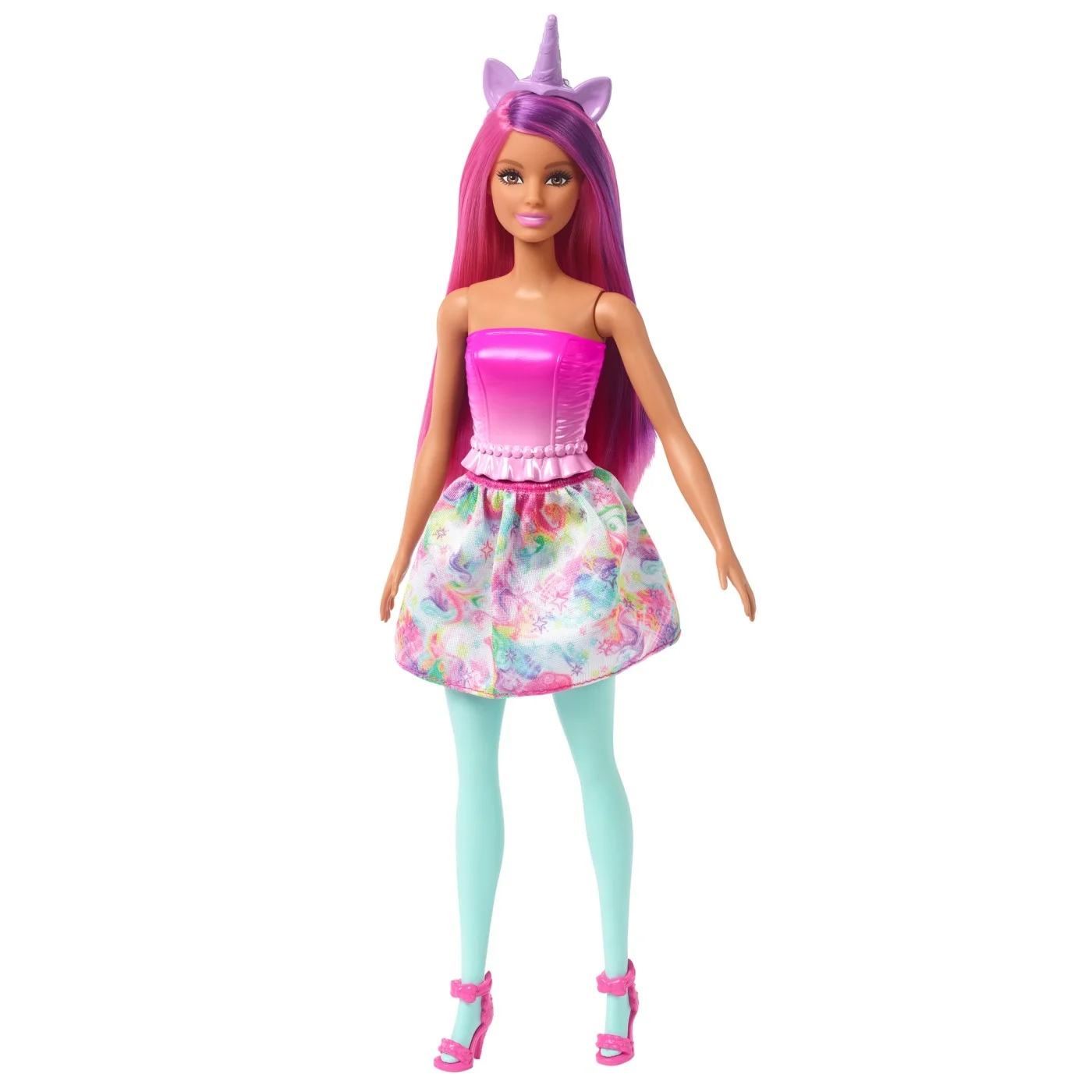 Barbie Dreamtopia 18 Looks - Papusa cu Tinute Sirena, Printesa si Unicorn [1]